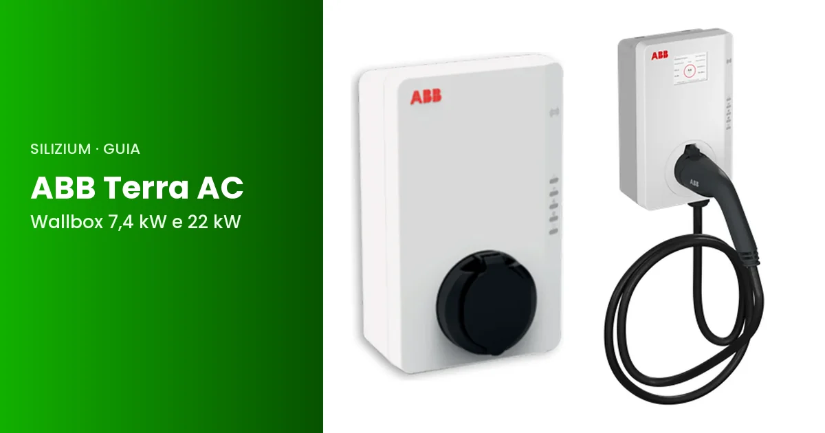 Carregador ABB Terra AC Wallbox com tomada e com cabo Tipo 2