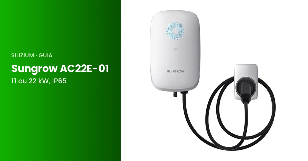 Carregador Sungrow AC22E-01 com cabo Tipo 2
