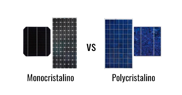 Painel solar fotovoltaico monocristalino e policristalino